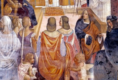 Benedict iki rahibeyi aforoz etti ve ölümlerinden sonra onları akladı. Detay Manastır freski Antonio Bazzi dit il Sodoma (1477 - 1549) Benedictine Tarikatı