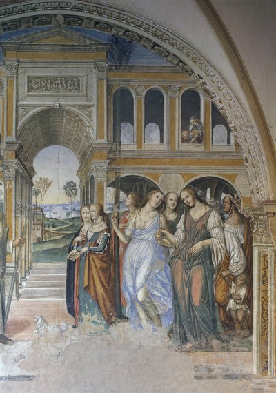 Florentius fahişeleri manastıra gönderiyor, St Benedict