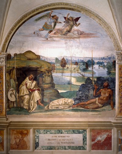 Bir melek, Antonio Bazzi dit il Sodoma (1477 - 1549) tarafından Aziz Benedictine