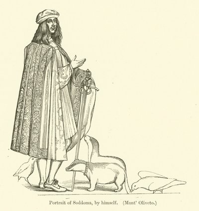 İtalyan ressam Il Sodoma'nın kendi portresi by Giovanni Antonio Bazzi Sodoma