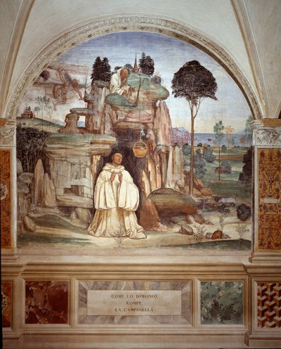 İblis zili kırar - İblis, Antonio Bazzi dit il Sodoma (1477 - 1549) tarafından Benediktin Tarikatı