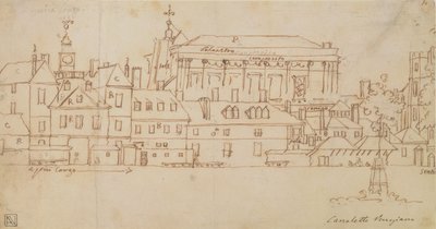 At Muhafızları, Londra (kağıt üzerine kalem ve mürekkep) by Giovanni Antonio Canal