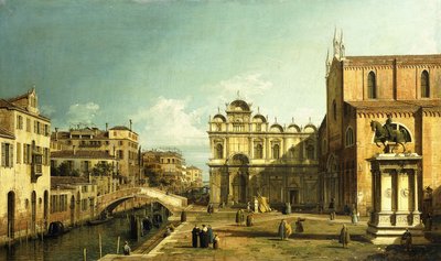 Campo Santi Giovanni e Paolo, Venedik, 1738-9 by Giovanni Antonio Canal