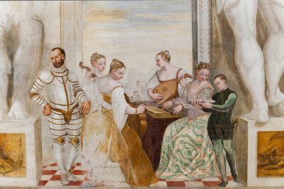 Konser, Ana Salon, c.1570 (fresk) by Giovanni Antonio Fasolo