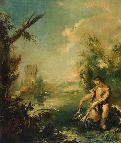 Tobias ve Balık Detayı by Giovanni Antonio Guardi