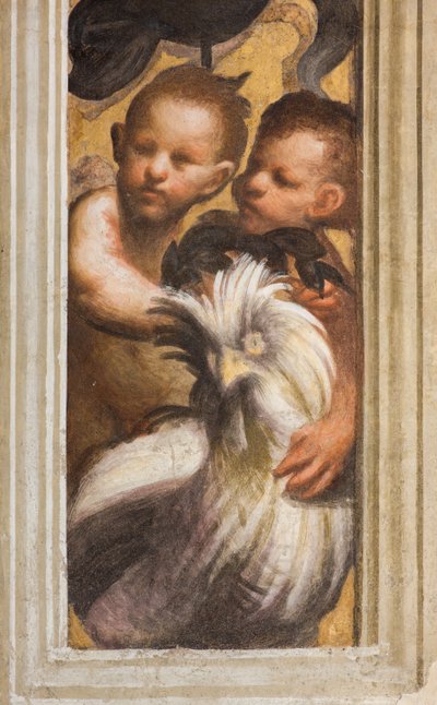 Central Ave, Lesena Başkentin Üst Kısmı Birinci ve İkinci Açıklık Güney, IL Pordenone, Puttini, Detay by Giovanni Antonio Pordenone
