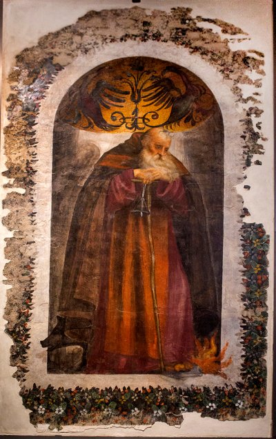 Aziz Antonio (tuval üzerine yağlı boya) by Giovanni Antonio Pordenone