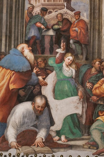 St. Catherine'in Filozoflarla Tartışması, 1530-32 (fresk) (3601450) by Giovanni Antonio Pordenone