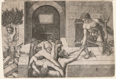İnsanlığın Kurtarma Alegorisi: Virtus Deserta, c. 1500-1505. by Giovanni Antonio da Brescia
