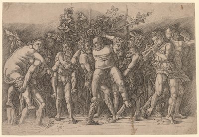 Silenus ile Bacchanal. by Giovanni Antonio da Brescia