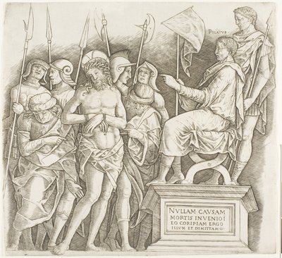 Pilatus'tan önce İsa by Giovanni Antonio da Brescia