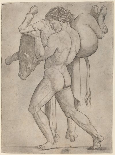 Herkül ve Girit Boğası by Giovanni Antonio da Brescia