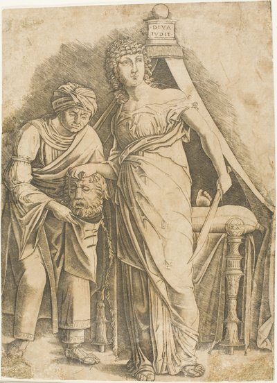 Holofernes Başkanı ile Judith by Giovanni Antonio da Brescia