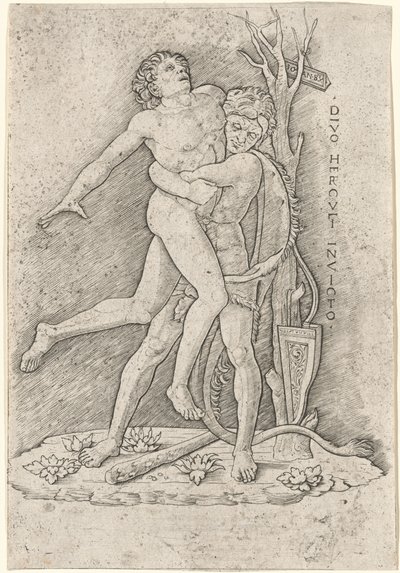 Herkül ve Anteus by Giovanni Antonio da Brescia, after Andrea Mantegna