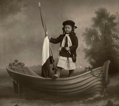Portrait of Lidia Mastracchio with flag by Phillipe de Marlier