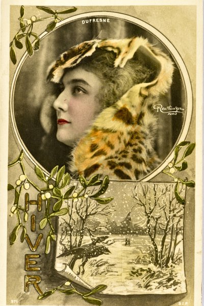 Kartpostal: Matmazel Dufresne Portresi, Müzik Salonu Sanatçısı by Phillipe de Marlier