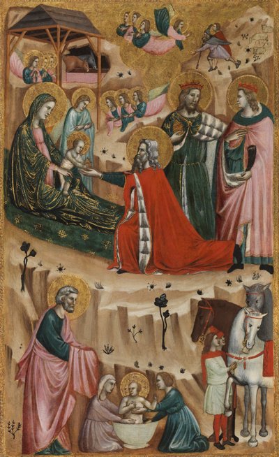 Doğuş ve Büyücülerin Tapınması, 1325-50 by Giovanni Baronzio da Rimini