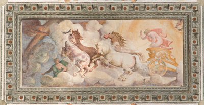 Apollo tarafından sürülen Güneş Arabası, Apollo Loggia, c.1560 (fresk) by Giovanni Battista and Cambiaso Luca Castello