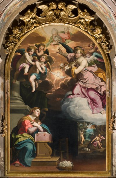Güney Transept, Müjde Sunağı, Giovanni Battista Trotti tarafından Il Malosso 1594 olarak bilinen Altarpiece by Giovanni Battista Trotti
