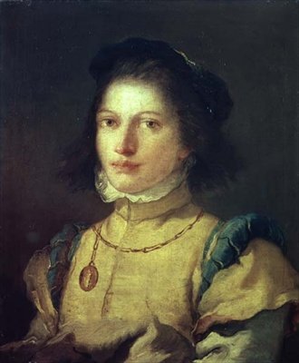 16. yüzyıl sayfasının kostümlü bir kız by Giovanni Battista Tiepolo