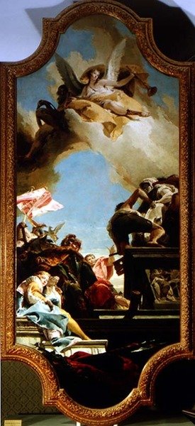 İmparatorun Onuruna Bir Heykel Dikmek by Giovanni Battista Tiepolo