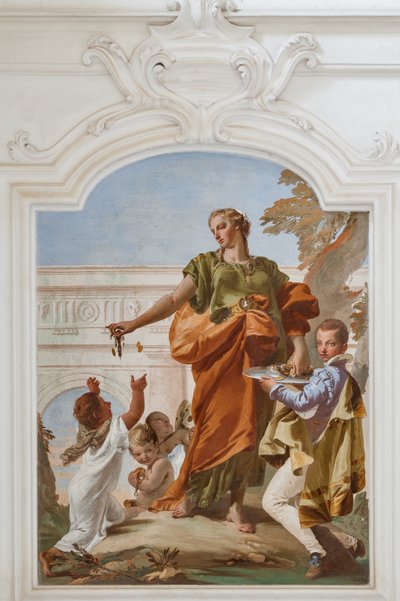 Hediye dağıtan cömertlik by Giovanni Battista Tiepolo