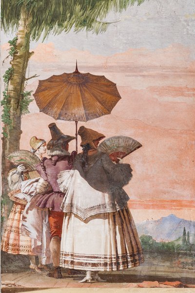 Misafir Pansiyonları, Sahte Gotik Mimarilerin Odası: "Bir Yaz Yürüyüşü" by Giovanni Battista Tiepolo