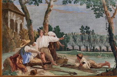 Misafirhaneler, Kırsal Manzara Odası: "Köylü Huzuru", detay by Giovanni Battista Tiepolo