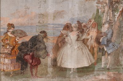 Misafir Pansiyonları, Karnaval Sahneleri Odası: "Pantalone ve Columbina", maskeli bir sahne by Giovanni Battista Tiepolo