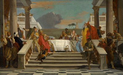 Kleopatra ve Antonius Ziyafeti, yaklaşık 1747-1750 (tuval üzerine yağlı boya) by Giovanni Battista Tiepolo