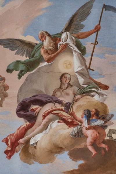 Zaman gerçeği keşfeder by Giovanni Battista Tiepolo