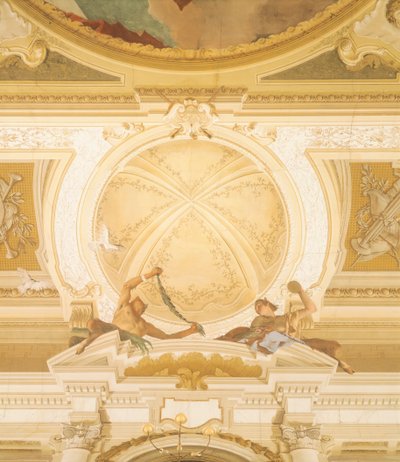Giambattista Tiepolo (1696-1770) tarafından balo salonunun tavanındaki fresklerin detayı, Villa Pisani, Stra, Venedik by Giovanni Battista Tiepolo