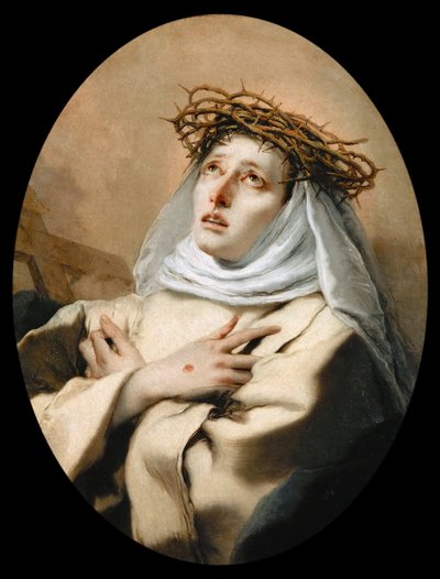 Siena Aziz Catherine (1347-1380) - Barok: Siena Aziz Catherine tarafından Tiepolo, Giambattista (1696-1770) by Giovanni Battista Tiepolo