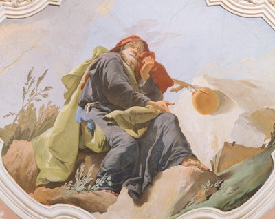 Yeşaya peygamber, Giambattista Tiepolo (1696-1770), fresk, Kırmızı Oda Tavanı, Udine