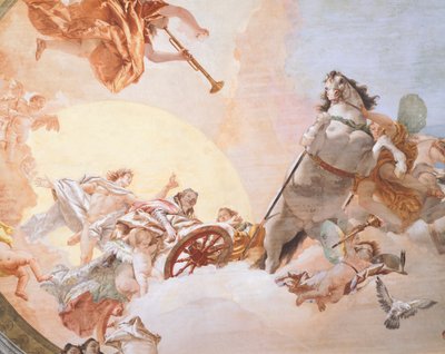 Giambattista Tiepolo (1696-1770), fresk, detay, Düğün Alegori Odası Tavanı, Ca 