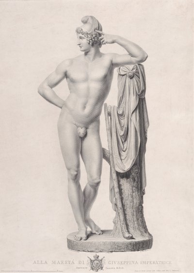 Bir ağaç kütüğüne yaslanmış Paris, 1817. by Giovanni Battista Balestra