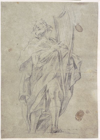 Onun arp ile Kral David by Giovanni Battista Beinaschi