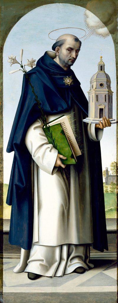 Aziz Thomas Aquinas, 1512-16 (panelde tempera) by Giovanni Battista Bertucci