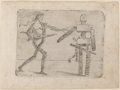 "Bizzarie di çeşitli Figürler"den by Giovanni Battista Bracelli