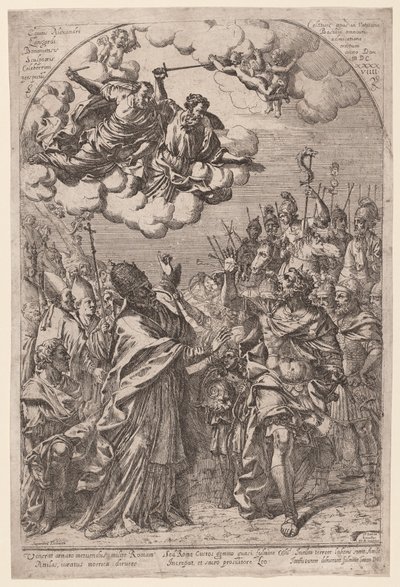 Atilla Roma Kapılarında by Giovanni Battista Bracelli, after Alessandro Algardi