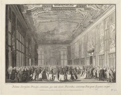 Doge, Bir Ziyafette Yabancı Elçileri Eğlendirir, 17631766. by Giovanni Battista Brostoloni