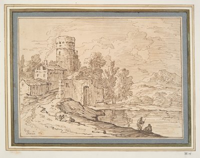 Suya Yakın Kale Manzarası by Giovanni Battista Busiri