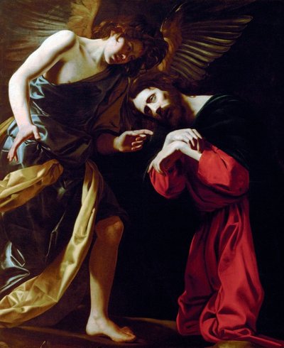 "Zeytin Dağındaki İsa" (Zeytin Dağındaki İsa) Tablo Giovanni Battista Caracciolo (1578-1635) yaklaşık 1615 - Tuval üzerine yağlı boya Dim 148x124 cm Sanat Tarihi Müzesi, Viyana by Giovanni Battista Caracciolo