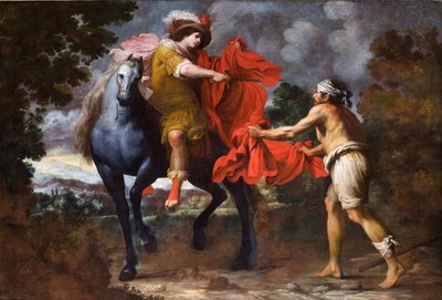 Aziz Martin ve dilenci by Giovanni Battista Carlone