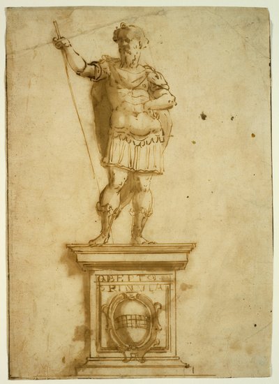 Bir Kaide Üzerinde Duran Savaşçı Heykeli by Giovanni Battista Castello