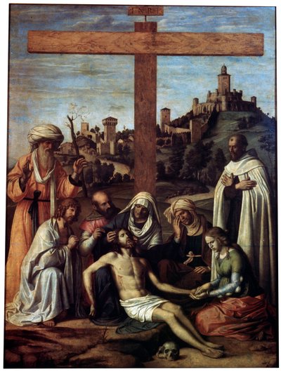Bir Karmelit Keşiş ile Mesih Üzerine Ağıt, c1510. by Giovanni Battista Cima da Conegliano
