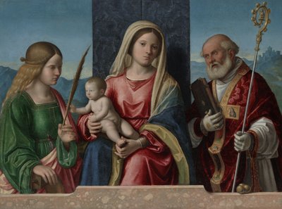 Aziz Catherine ve Nicholas ile Bakire ve Çocuk, 1510-17 by Giovanni Battista Cima da Conegliano