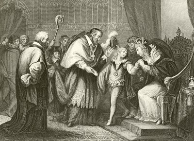 Edward, Duke of York parting with his mother  by Giovanni Battista Cipriani