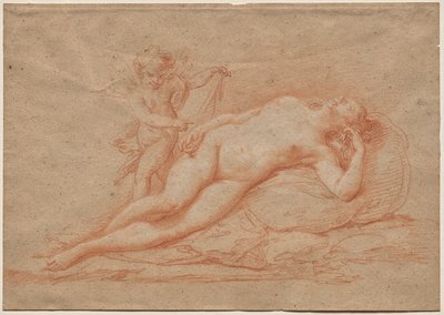 Cupid ile uzanmış çıplak by Giovanni Battista Cipriani