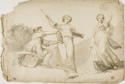 Thalia, Clio ve Melpomene by Giovanni Battista Cipriani